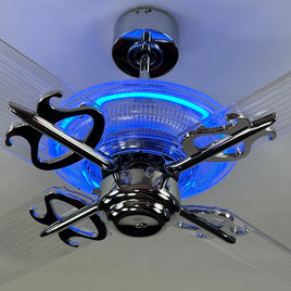 Delray™ Neon Ceiling Fan (Blue)